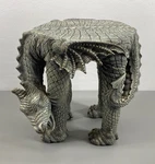 Design Toscano Dragon Stool Jaimy 11" Resin End Table Or Plant Stand Euc. Fixed Price $229.95.