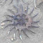 Antique Cast Iron Cultivator Disc Early 1900S Farm Implement. Fixed Price $100.00.