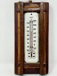 Vtg Ohio Tin Advertising Thermometer Wood Tramp Art Handmade Wall Frame Ooak Old. Fixed Price $26.24.