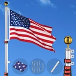 Apluschoice 20' Telescopic Kit U.s Ball Flags Halyard. Fixed Price $99.90.