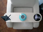Wooden Armchair Tray - Coaster, Smartphone & Stand, Modern Design. Fixed Price $119.00.