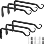 6 Pack 7 Inch Heavy Duty Wrought Iron Hanger Bracket Wall Hook For Plants. Fixed Price $27.94.