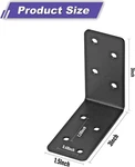 12PCS 3X3X1.5IN Heavy Duty Steel Brackets Black 90 Right Angle Corner Brace. Fixed Price $17.48.