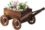 Pulijia Wooden Wagon Planter Outdoor Garden. Fixed Price $59.99.