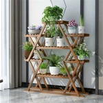 Super Large Triangle Flower Shelf Multi Wood Plant Stand Holder Balcony Garden. Fixed Price $43.95.