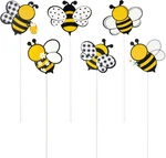 Metal Bee Planter Stakes - 6PCS Cute Bumble Yard Sign Decorative Garden. Fixed Price $32.02.