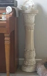 Roman Greek Style Pillar Pedestal Column Faux Stone Plant Stand Sculpture 36". Fixed Price $199.00.