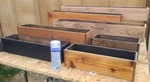 Custom Madenatural Cedar Wood Planter Window Box Sflower Gardening Charred Usa. Fixed Price $40.00.