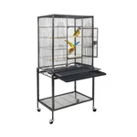 Zeny 53-INCH Bird Flight Cage, Wrought Iron Standing Large With Rolling Stand.... Fixed Price $106.57.
