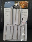 Taylor Piece Roasting Kit - Meat Thermometer And Turkey Lifters 3504TL New. Fixed Price $15.99.