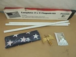 Premium Flag Kit 3' X American With Eagle Topper 5'6" Pole & Brackets. Fixed Price $17.97.