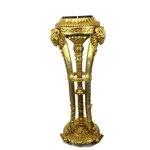 Gorgeous Gold Gilded Dor Pedestal Plant Stand Table Rams Head Marble Top Wow. Fixed Price $1950.00.