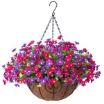 Artificial Hanging Flowers Basket For Patio Garden Porch Deck Spring Summer D.... Fixed Price $36.63.