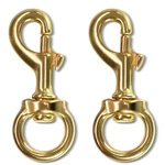 Anley Flag Accessory - 1 Pair Brass Swivel Snap Hook Rope Attachment Clip 2PCS. Fixed Price $10.75.
