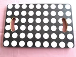 Ikea Brada Angled Portable Folding Stand Lap Tray Black & White Polka Dot. Fixed Price $15.00.