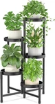 Idavosic.ly Plant Stand Indoor Outdoor, 5 Corner Metal Tiers, Black. Fixed Price $67.87.
