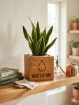 Handmade Wood Planter Box Water Engraved Rustic Square Flower Pot Home Decor. Fixed Price $24.95.