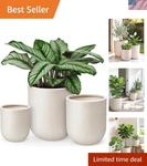 Flower Pots 13/11.5/10 Inch,large Plant Indoor With Drainage,plastic Pot.... Fixed Price $105.76.