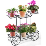 Costway 6-TIER Garden Cart Stand Flower Rack Display Home Plant Holder. Fixed Price $49.99.