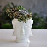 Buddha Head Ceramic Flower Pot Planters For Home Garden Ofiice Desk Deco. Fixed Price $24.39.
