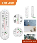 Analog Thermometer Hygrometer For Indoor/outdoor Use - No Battery Required. Fixed Price $17.99.