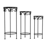 Set Of 3 Plant Stands Indoor Outdoor Iron Metal Flower Rack Vintage Look Decor. Fixed Price $69.99.