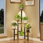 Corner Plant Stand Indoor With Grow Lights, 6 Tiered Shelf Flower. Fixed Price $65.79.