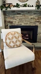 Threshold Studio Mcgee 16 Round Pillow Golden Yellow Cream Leaf Pattern New. Fixed Price $19.00.