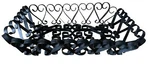 Vtg Black Metal Scrollwork Bread Basket Plant Stand Table Fruit Holder Tray Iron. Fixed Price $27.44.