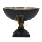 Aluminum Round Footed Bowl Black Gold Indoor Outdoor Tabletop Home Decor. Fixed Price $85.50.