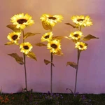 3-LIGHTS Sunflower Outdoor Solar Garden Stake Waterproof Yard Decor. Fixed Price $12.99.