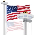 Yescom Bravery 20FT Sectional Flag Pole With 136 Led Solar Light Us Garden. Fixed Price $129.90.