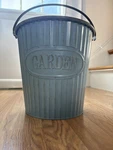 Galvanized Metal Pail/bucket Rustic Farmhouse Decor Garden Flowers Planter. Fixed Price $24.99.