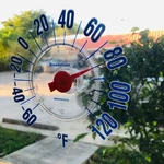 Brookstone Self Stick Clear Outdoor Window Thermometer Clings Electrostatically. Fixed Price $399.99.
