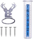 7" Rain Gauge Outdoor, Accurate Glass Tube Best Rated With Deer Shape Rack, Deco. Fixed Price $11.71.