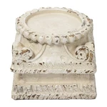 Distressed White Farmhouse Pedestal Stand Wood Column Small Plant Indoor Rustic. Fixed Price $49.95.