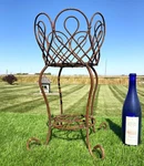 Small 20" Queen Plant Stand Wrought Iron Rustic Sturdy Flower Basket. Fixed Price $89.95.