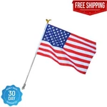 Us American Flag Kit With 6 Foot Steel Pole And Bracket Poly Cotton 3 Ft X 5. Fixed Price $15.48.