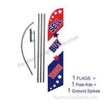 Sell Buy Trade 15' Feather Banner Swooper Flag Kit With Pole+spike. Fixed Price $59.85.