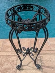 Vintage Wrought Iron Folding 20 Plant Stand Scroll Acanthus Leaf Table Antique. Fixed Price $89.99.