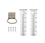 5 Inch Capacity Rain Gauge With Stainless Steel Fence Mounting Rack Holder Wi.... Fixed Price $21.07.