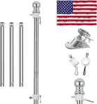 American With Pole,flag Poles Kit For 3 X 5 Flags Holder,including 100% .... Fixed Price $22.62.