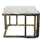 Benjara 22" Granite Top Plant Stand- Cast Iron Frame- Gray- Black/gold. Fixed Price $141.99.