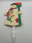 Vintage Snowman Gauge Thermometer Weather W/ Stake Winter-holiday. Fixed Price $9.99.