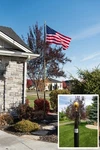 15 Ft. Heavy Duty Made Usa Titan Telescoping Flagpole Set - Silver. Fixed Price $399.99.
