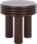 Ohana Dark Brown Sculptural Accent Table - Modern Pedestal Design. Fixed Price $209.99.