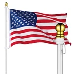 Yescom Bravery 10FT Sectional Flag Pole Kit Outside Inground Yard Garden Silver. Fixed Price $39.90.