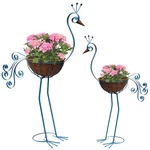 Metal Peacock With Fiber Basket -garden Bird Planters For Outdoor Ind.... Fixed Price $53.30.
