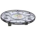 Plastec Steel Heavy Duty Frame Deluxe Saucer Caddy With Casters, Black, 17IN. Fixed Price $68.44.