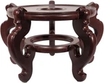 Elegant Oriental Rosewood Fish Bowl Stand - 8.5" X 7". Fixed Price $139.99.